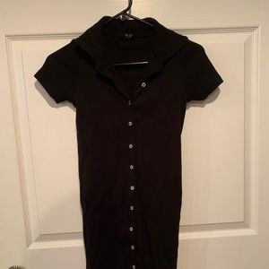John galt (brandy melville) black button dress